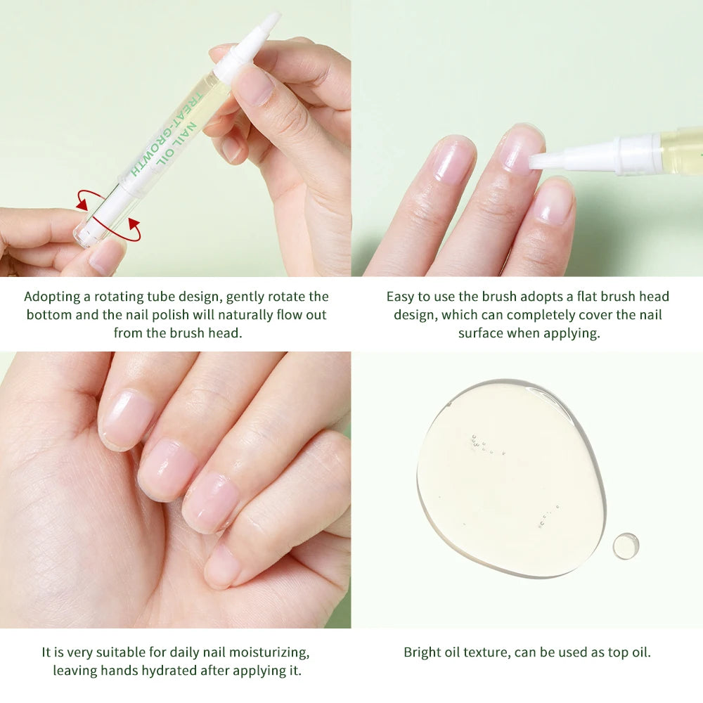 Nail Treat -Growth Nail Strengthener Healthy Strong Nail Growth Oil Help Splits Thin Nails Repair Manicure Nail Hardener Polish HIP