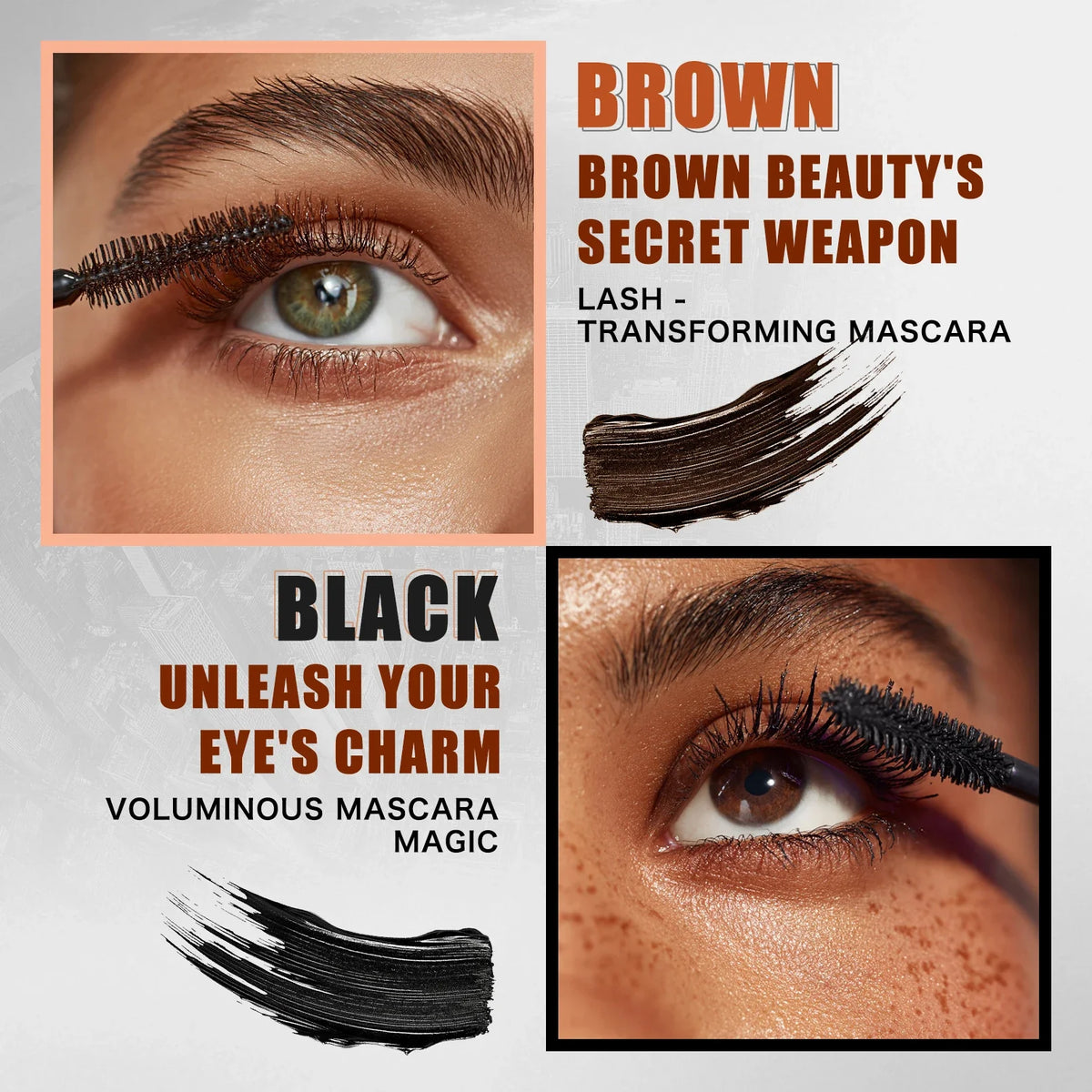 Hello Kiss 4D Double-Ended Mascara – Volumizing & Waterproof Volumizing Mascara HIP