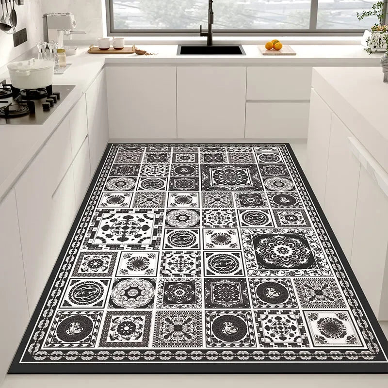 Waterproof PVC Kitchen Floor Mat – Oil-Proof Large Area Rug Kitchen Floor Mat HIP J-P Custom Inquiry