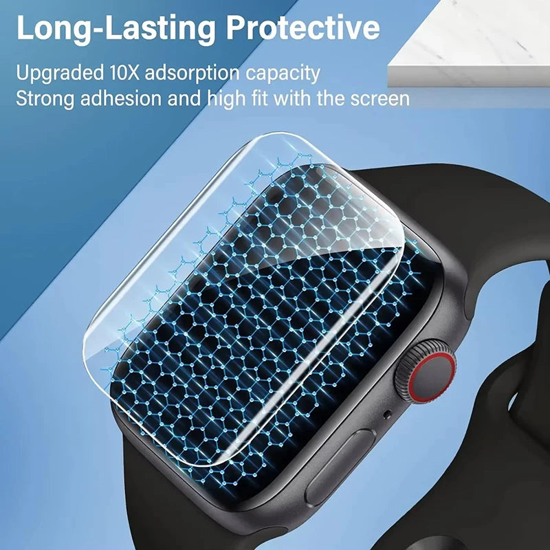 5-Pack Hydrogel Screen Protector for Apple Watch All Sizes Watch Screen Protector HIP