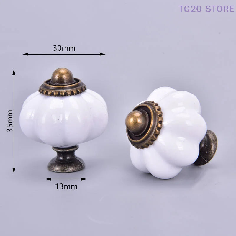 10-Pack Vintage Pumpkin Drawer Knobs – Alloy Cabinet Pulls Cabinet Drawer Knobs HIP