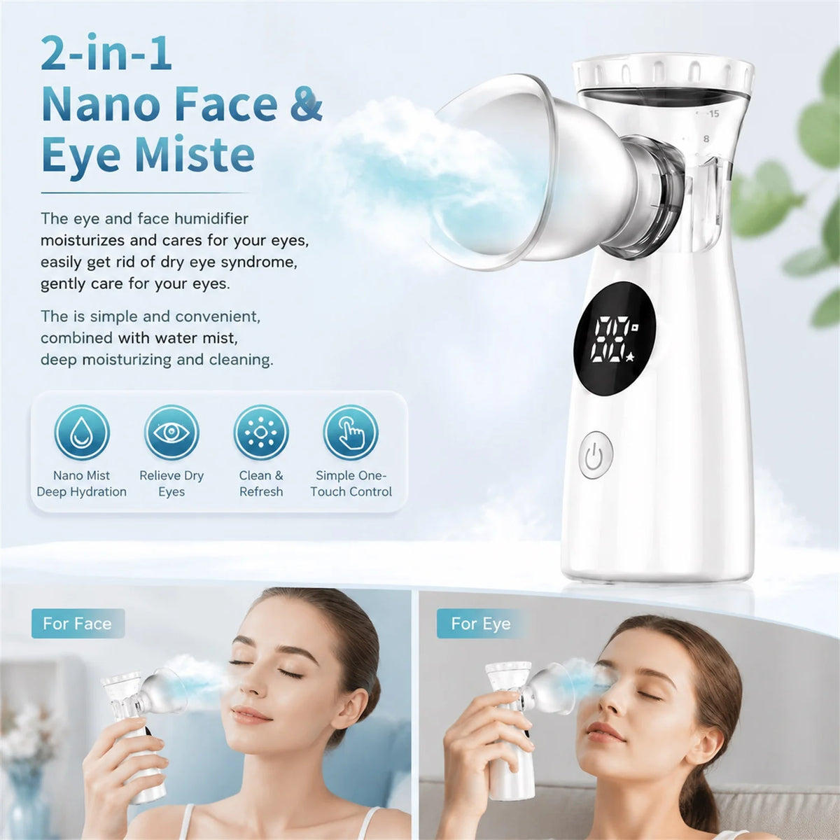 Facial Mesh Nebulizer Mist Sprayer – Deep Skin Hydration Facial Mist Sprayer HIP