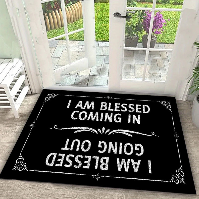 Funny "I Am Blessed" Welcome Doormat – Indoor & Outdoor Welcome Doormat HIP 4 40x60cm-Felt
