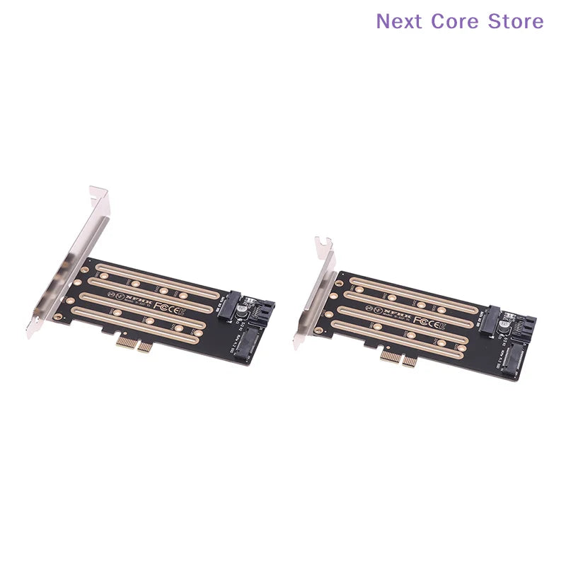 NVMe M.2 to PCIe X4 & SATA Dual-Purpose Adapter with Bracket SSD Adapter Card HIP