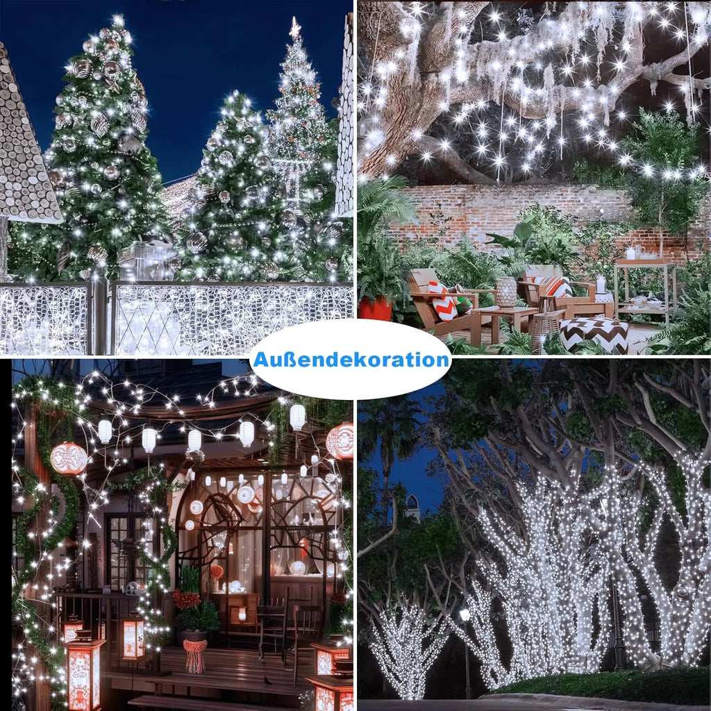 300 LED Solar String Lights – IP65 Waterproof, 8 Modes Solar String Lights HIP