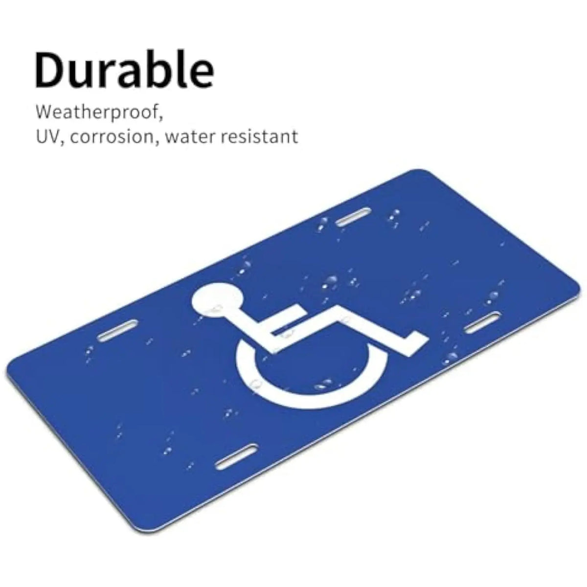 Accessibility Symbol License Plate – Aluminum Waterproof Decor Decorative License Plate HIP