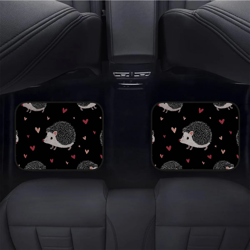 4-Piece Non-Slip Car Floor Mats – Hedgehog Heart Pattern Car Floor Mats HIP