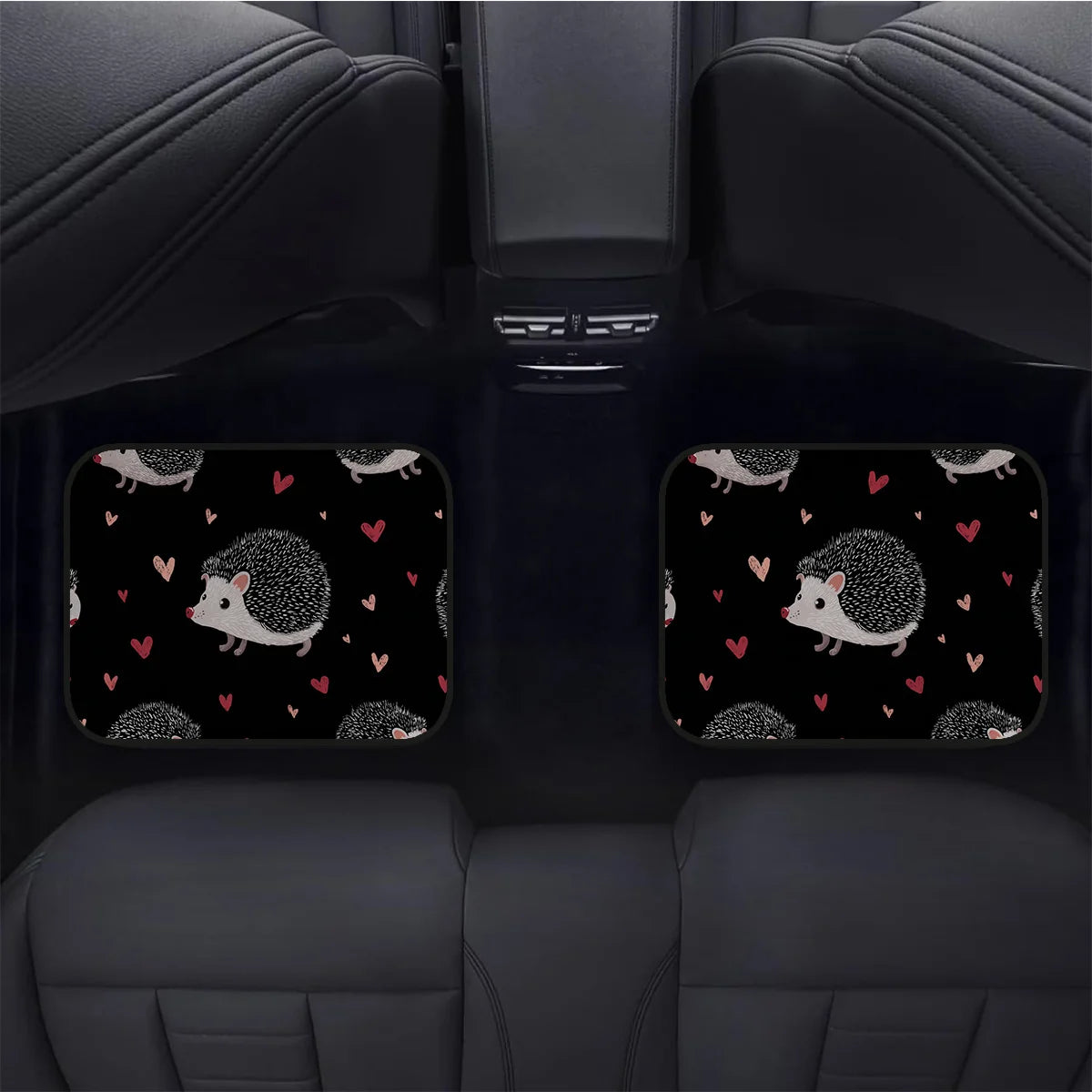 4-Piece Non-Slip Car Floor Mats – Hedgehog Heart Pattern Car Floor Mats HIP