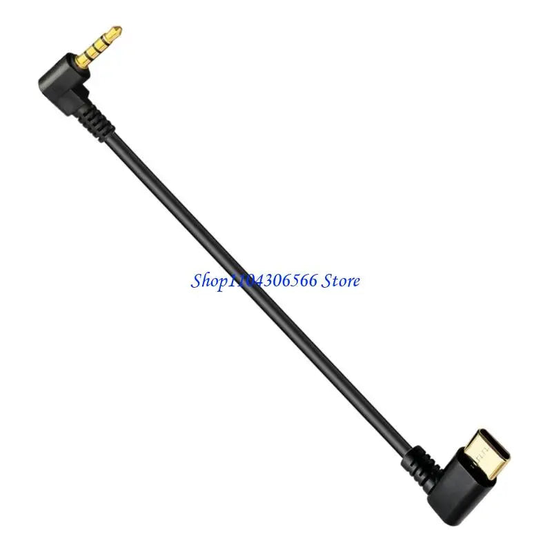 USB-C to 3.5mm Aux Cable – 90° Angled, 30cm Compact USB-C Audio Cable HIP