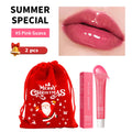 5 Colors Hydrating Lip Stain Lip Balm Plumping Lip Oil Glossy Lip Glaze Stick Moisturizing Lip Cosmetic Christmas Gift For Women HIP 5 pink