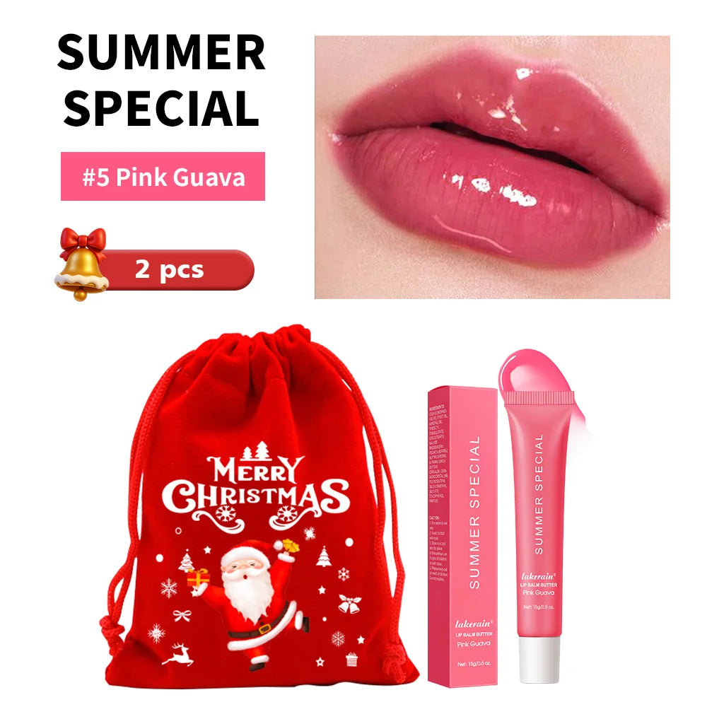 5 Colors Hydrating Lip Stain Lip Balm Plumping Lip Oil Glossy Lip Glaze Stick Moisturizing Lip Cosmetic Christmas Gift For Women HIP 5 pink