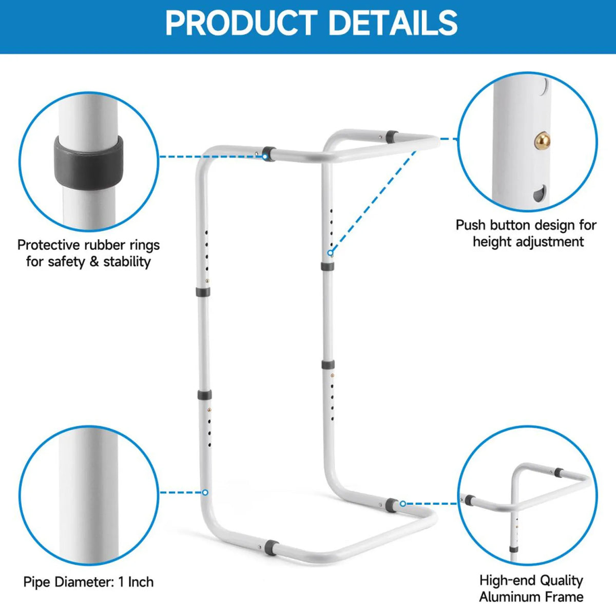 Blanket Lifter for Feet Sheet Riser Height Adjustable Relieve Pressure Foot Tent Blanket Support Holder for Surgery Recovery HIP