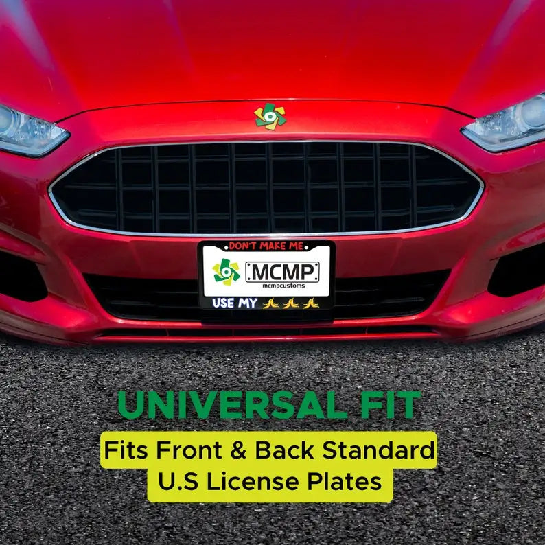 Funny Gaming Banana Aluminum License Plate Frame 12x6" License Plate Frame HIP