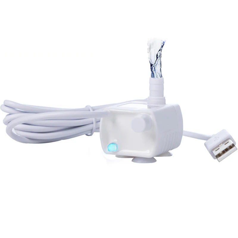 Water Pump LED Light Pet Cat Water Fountain Accessories Replacement Cats Water Dispenser Filter Element Anti-Dry Boil Water Pump HIP LED water pump