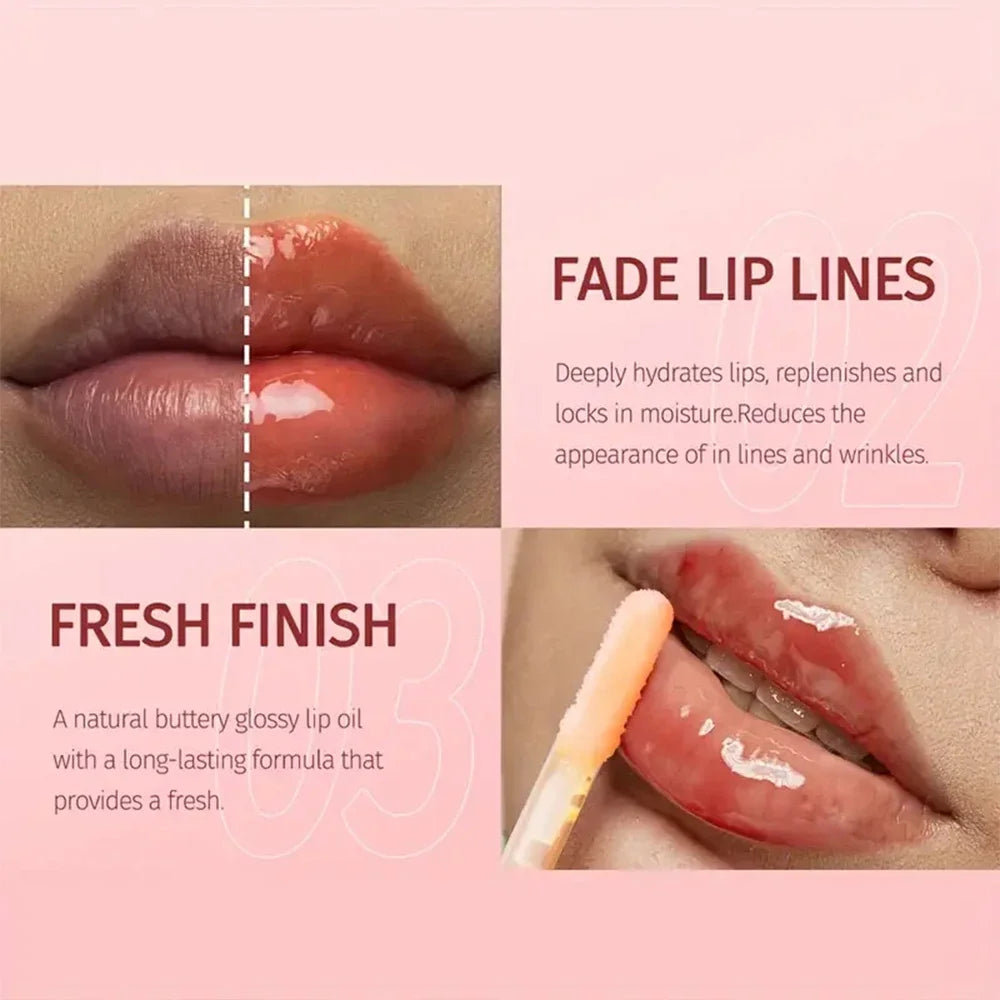 Wavy Bottle Lip Glaze – Glossy, Plumping & Waterproof Lip Gloss HIP