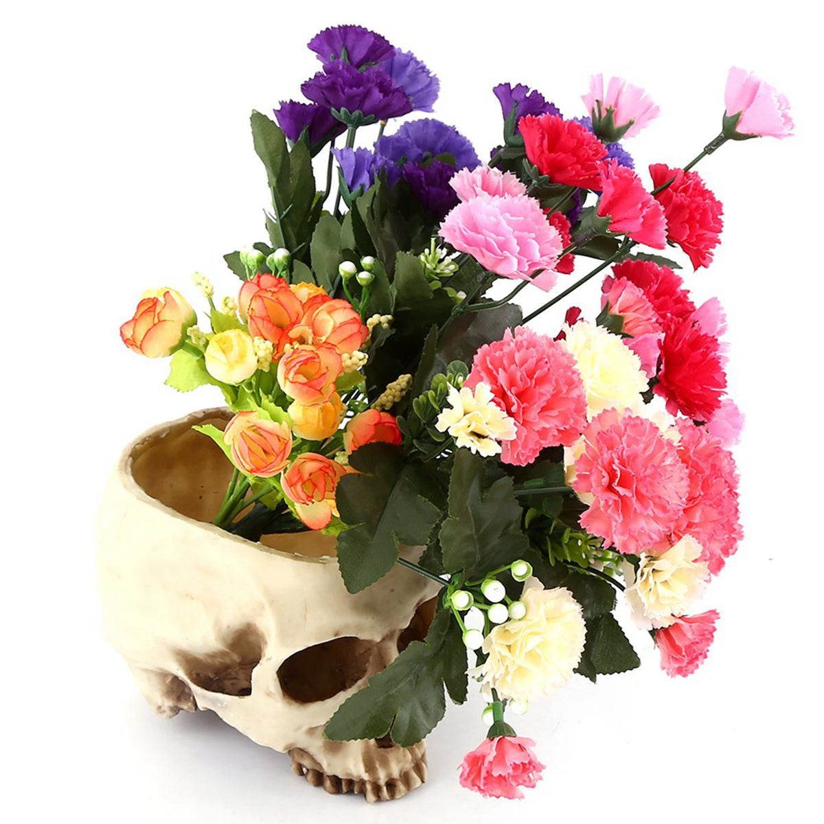 Resin Skull Head Design Flower Pot Planter Container Decoration Skull Container Skull Pot Skull Flowerpot Skull Plant Pot HIP