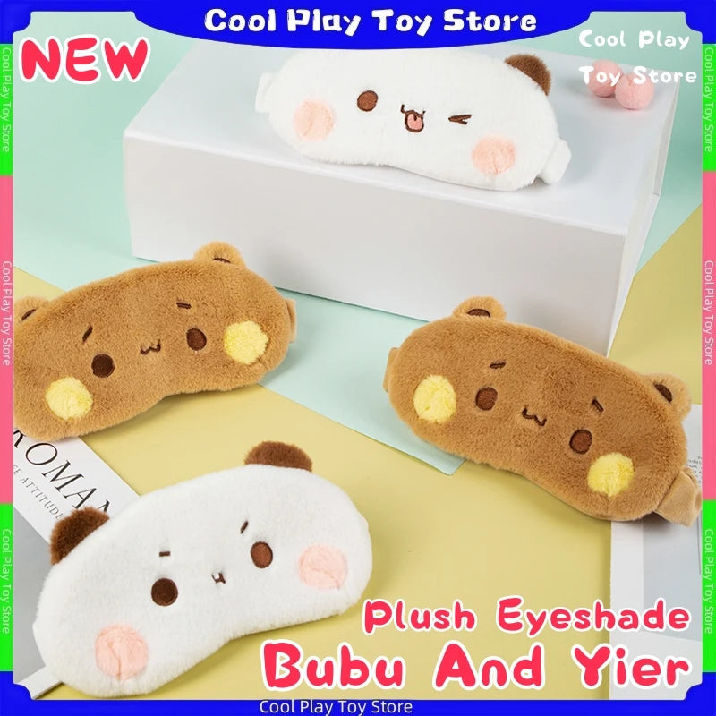 Bubu & Yier Panda Plush Eye Mask – Cute Couple Sleep Gift Plush Sleep Mask HIP