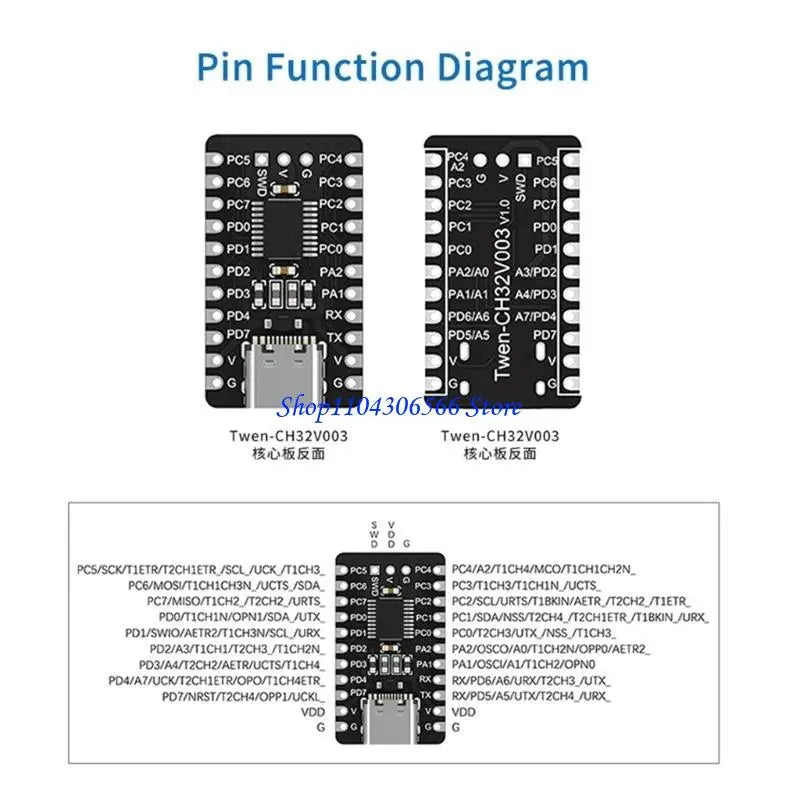 RISC-V CH32V003F4P6 Development Board – 32-Bit MCU Microcontroller Board HIP