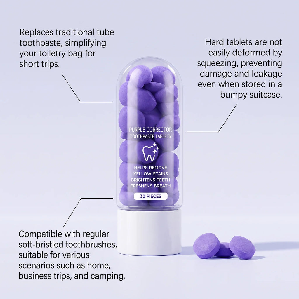Purple Toothpaste Tablets & Enamel Serum Kit – Brightening Oral Care Oral Care Kit HIP