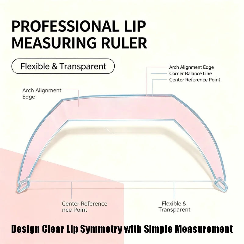 Lip Shape Design Ruler Permanent Makeup Lip Positioning Measuring Tool Symmetric Lip Contour Template Microblading Tattoo Artist HIP