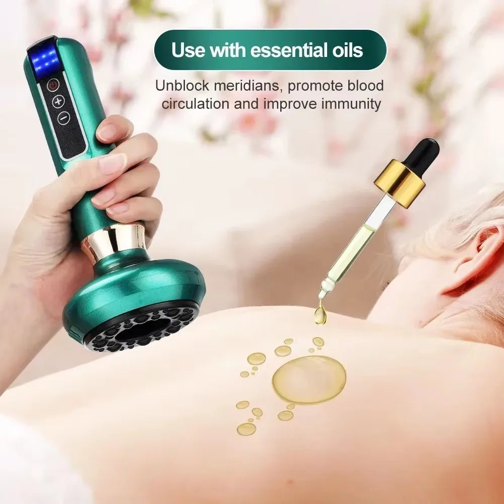 Electric Gua Sha Vacuum Massager with Infrared Heat | PAQIN Electric Body Massager HIP