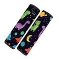 2-Pack Dinosaur Planet Car Seat Belt Shoulder Pads 9.8x11.3" Seat Belt Shoulder Pad HIP black