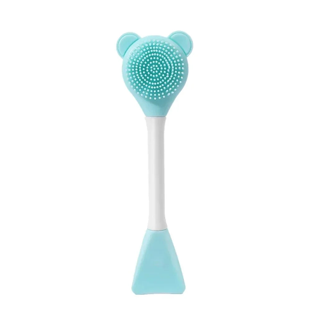 Silicone 2-in-1 Facial Cleansing & Mask Brush | Exfoliating Facial Cleansing Brush HIP C717-blue-1pcs