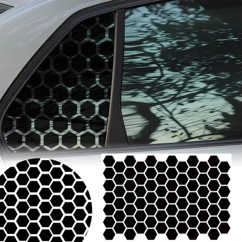 Honeycomb Matte Black Car Window Vinyl Sticker 75x50cm Car Window Decal HIP