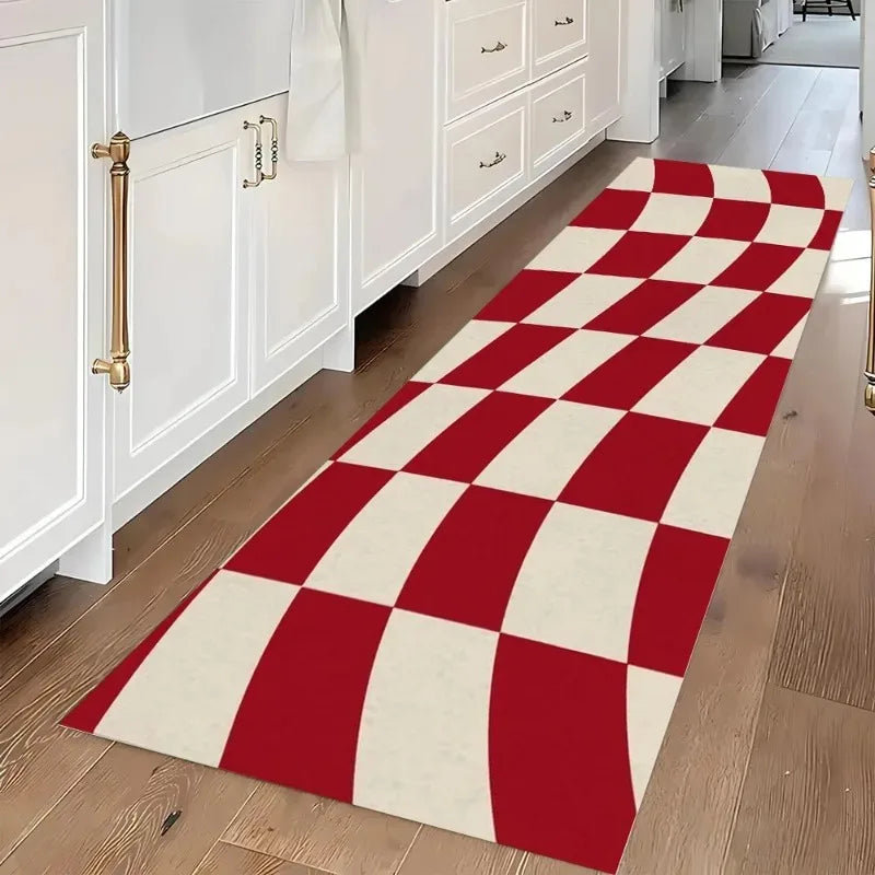 Modern Geometric Optical Illusion Runner Rug – Non-Slip Mat Geometric Runner Rug HIP 1 50X150cm-Felt