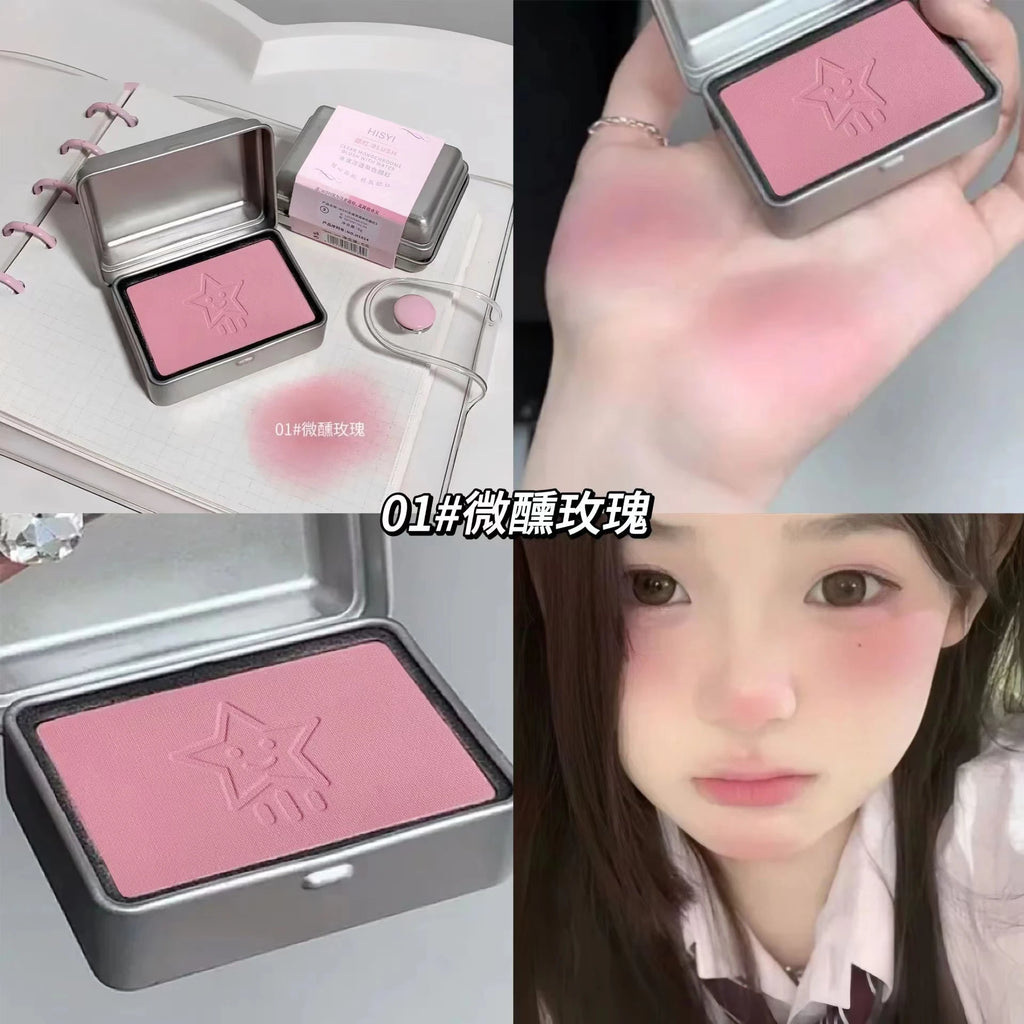 HISYI Matte Blush Powder – Nude Pink Fog Finish | 6g Powder Blush HIP H1914-01