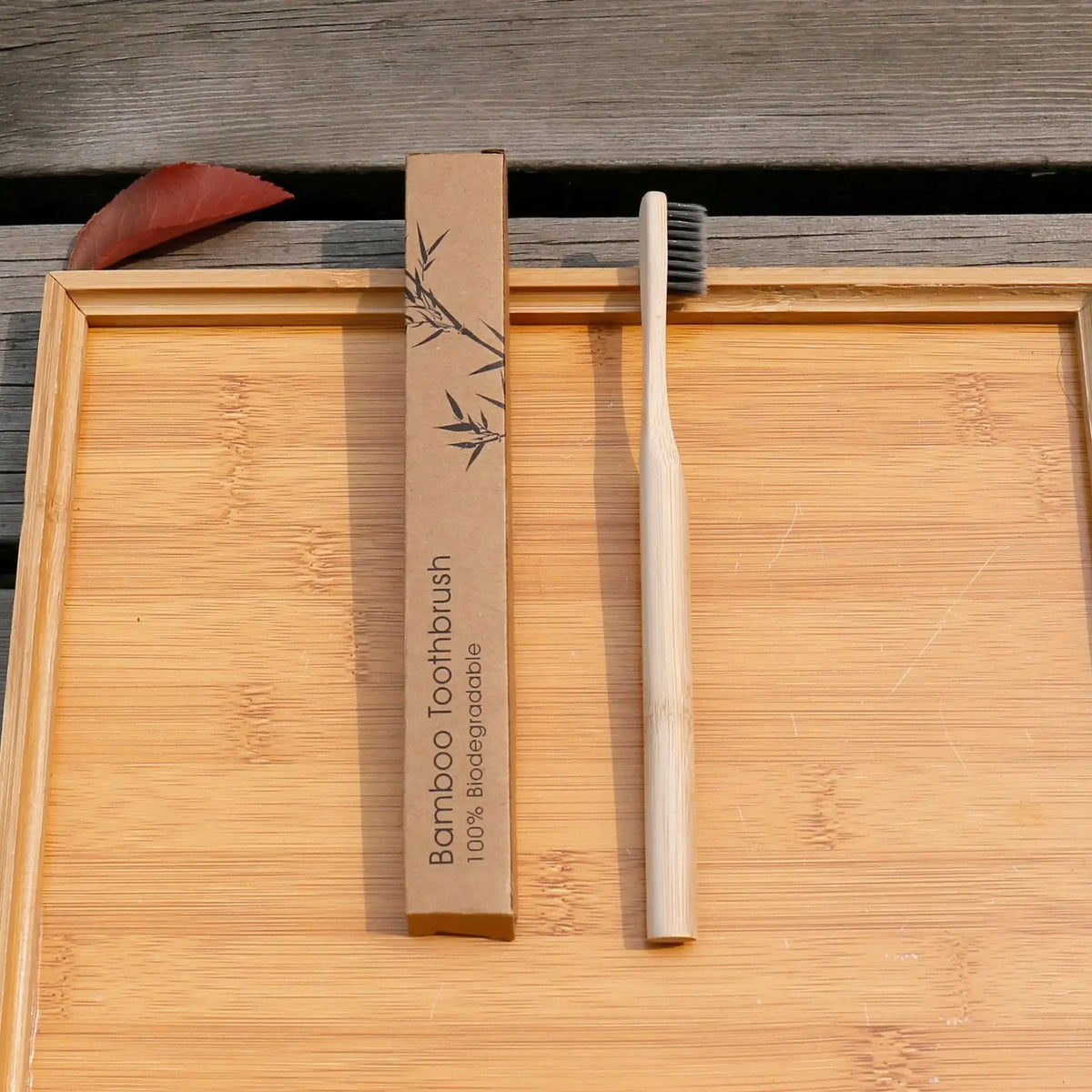 Bamboo Charcoal Toothbrush Zero Waste Travel Toothbrush Eco Friendly Bristle Toothbrush Natural Biodegradable Wooden Toothbrushe HIP 1pc Black Adult