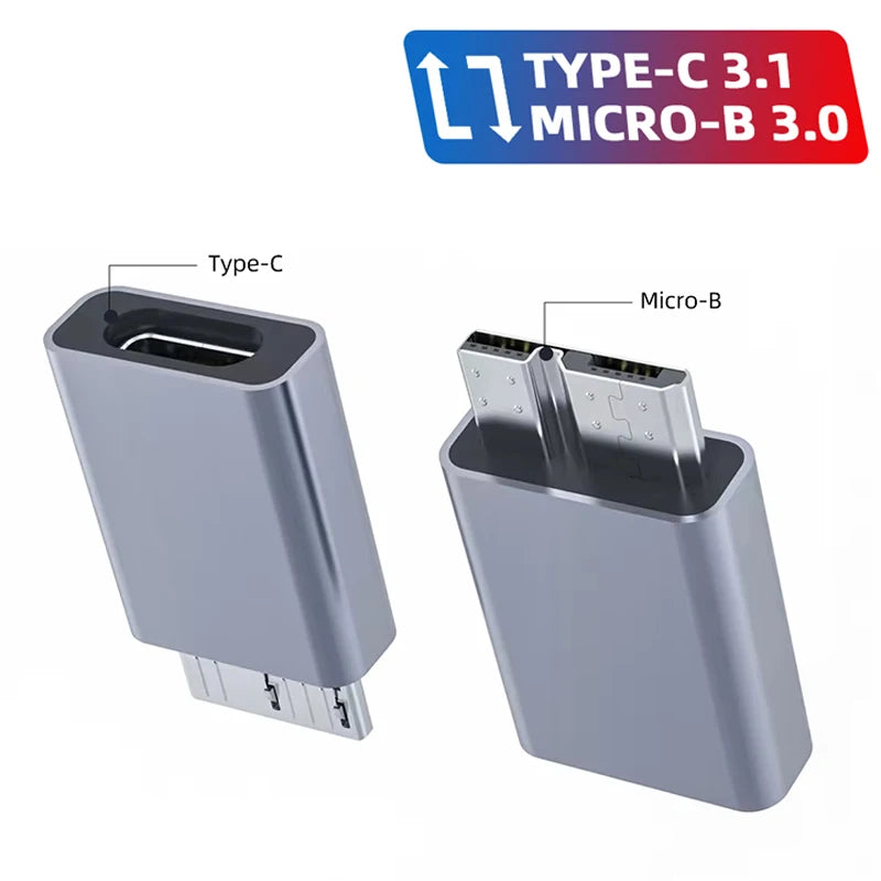 USB 3.0 Micro B to USB-C Adapter for External Hard Drives USB Adapter HIP
