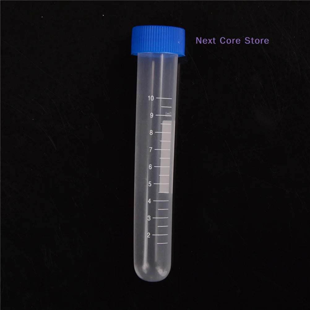 10-Pack 10ml Plastic Centrifuge Tubes – Self-Standing Screw Cap Lab Storage Tubes HIP