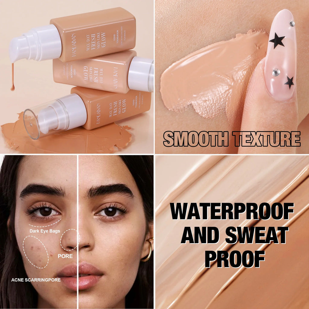 Handaiyan Full Coverage Matte Liquid Foundation – Waterproof Liquid Foundation HIP