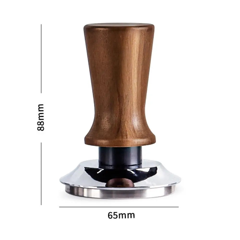 Coffee Tamper 51/53/58mm – Wooden Handle & Stainless Base Espresso Coffee Tamper HIP