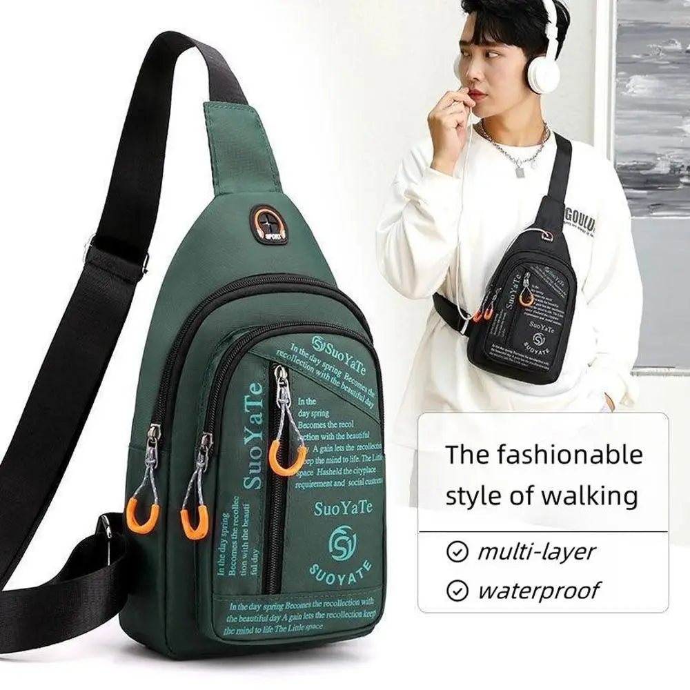 Nylon Crossbody Chest Bag – Multifunctional Sports Waist Pack Crossbody Waist Bag HIP