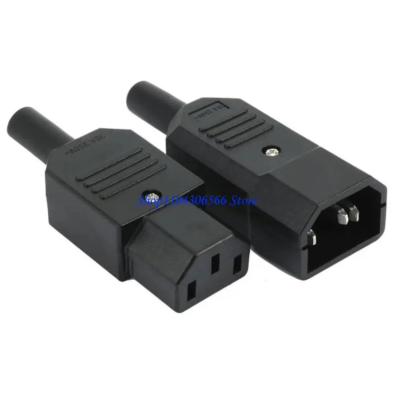IEC C14 Male & C13 Female Power Plug Adapters – 5-Pack Power Plug Adapter HIP
