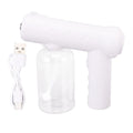Handheld Alcohol Atomizer Blue Light Cleaning Sprayer 380ml Multi Purpose Rechargeable White Cordless for Garden for Home HIP WHITE