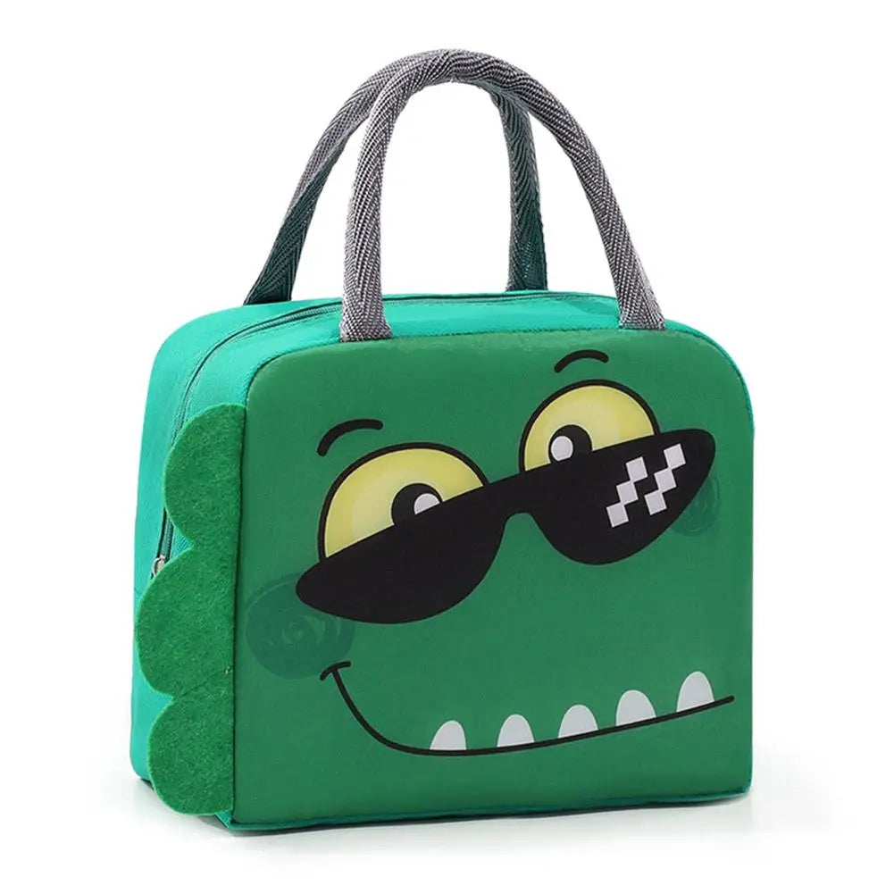 Portable Cartoon Stereoscopic Lunch Bag Thermal Thermal Bag Insulated Lunch Box Bags Lunch Box Accessories Oxford Cloth Tote Bag HIP B