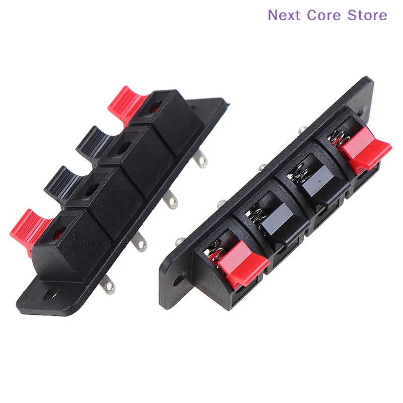 2-Pack 4-Position Spring Clip Speaker Terminal Connectors Speaker Terminal Connector HIP