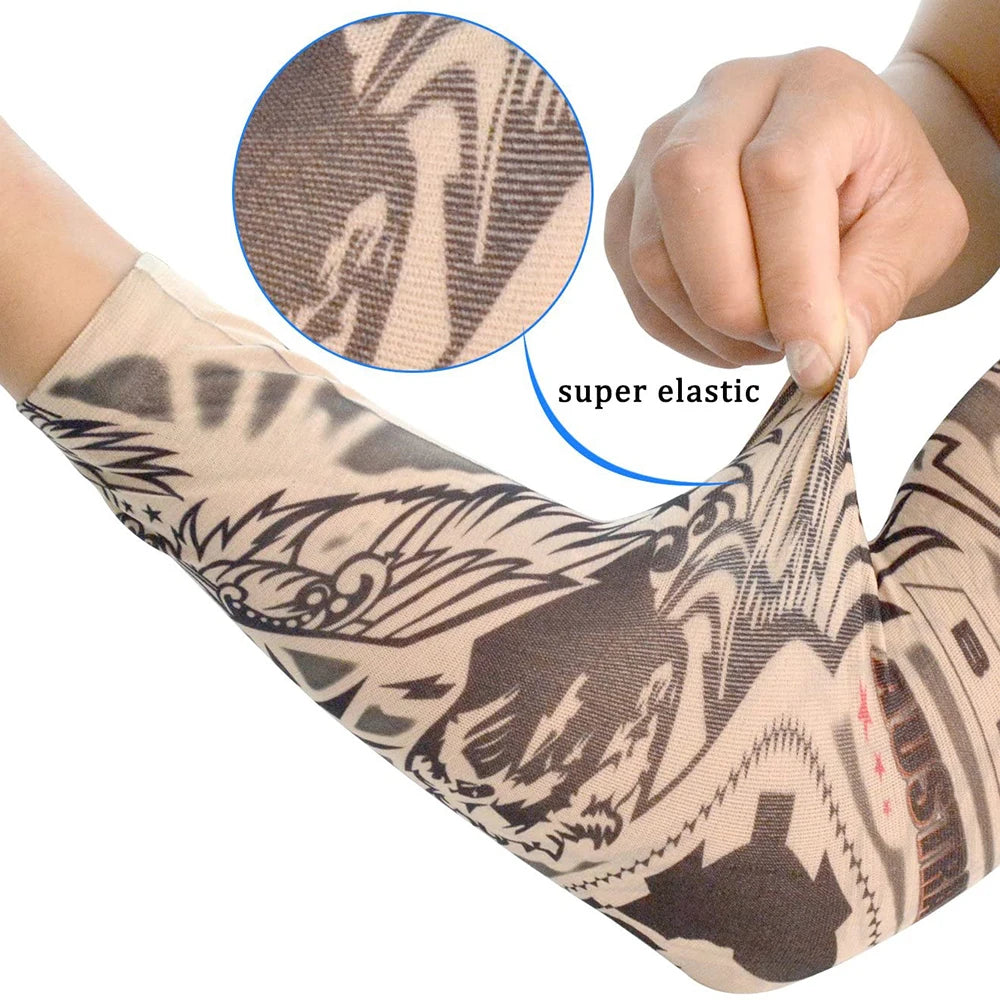 Flower Tattoo Arm Sleeves – UV Sun Protection, Men & Women UV Arm Sleeve HIP