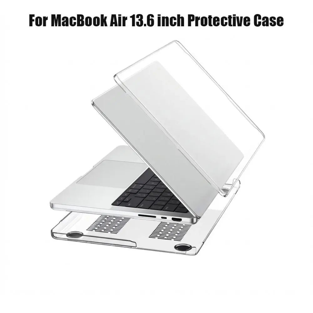 Clear Hard Shell Case for MacBook Air 13.6" M2 M3 M4 M5 Laptop Protective Case HIP