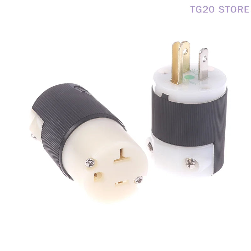 HiFi Audio NEMA 5-15 AC Power Connector – Male & Female Socket AC Power Connector HIP