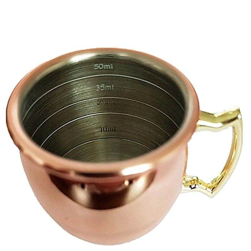 60ml Copper Plated Cocktail Jigger | Stainless Steel Bar Measure Cocktail Jigger HIP