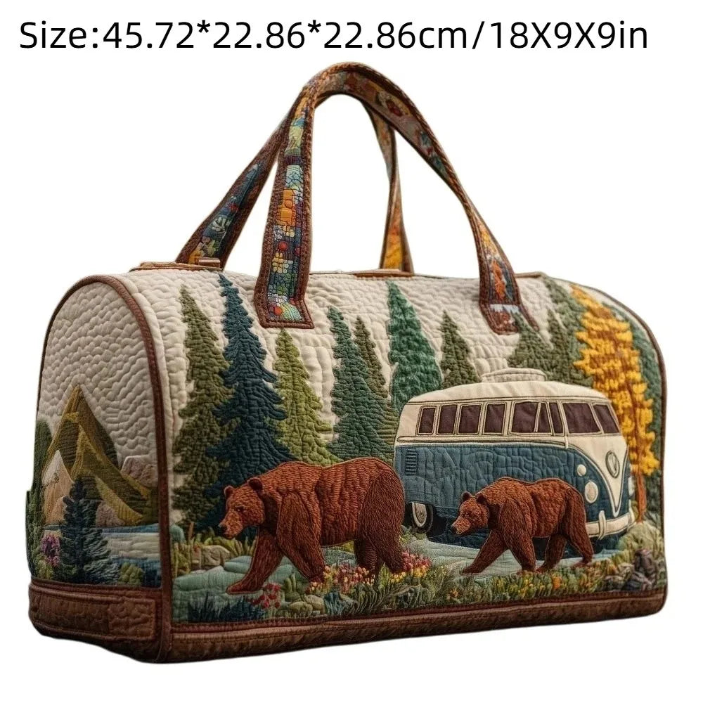 3D Quilted Duffle Bag – Large Capacity Gym & Travel Tote Quilted Duffle Bag HIP