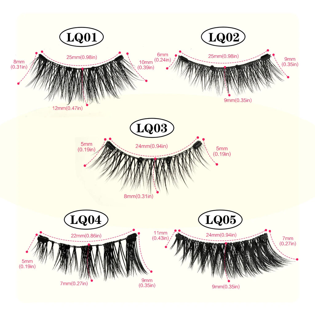 New 1 Pair Cat Eye Magnetic Eyelashes Set With Tweezers Natural Light Eyelash Extension Tools Reusable False Eyelashes Makeup HIP