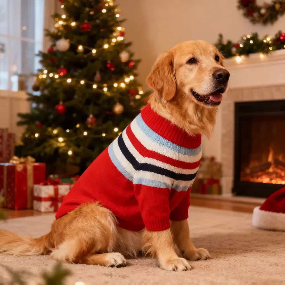 Knit Big Dog Sweater Christmas Pet Turtleneck Doggy Sweatshirt for Extra Large Dogs boy Girl,Large Size Dog Cold Dog Sweater HIP