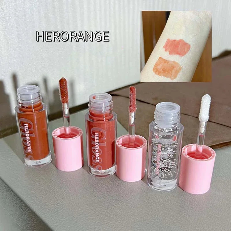 Water Light Lip Gloss Moisturizing Transparent Jelly Mirror Lip Glaze Crystal Clear Hydrating Lip Plumping Gloss Korean Makeup HIP