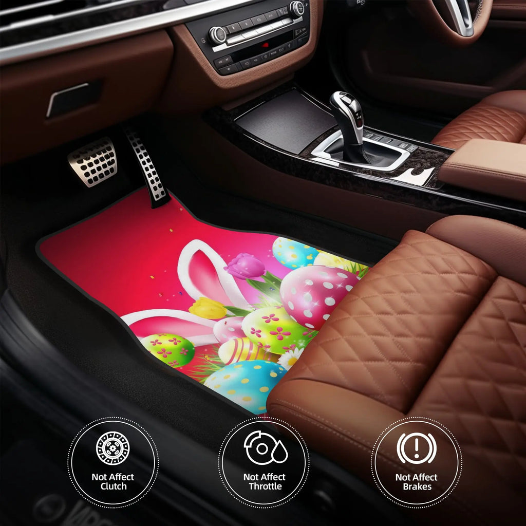 Easter Bunny Car Floor Mats Set of 4 – Festive Design Car Floor Mats HIP