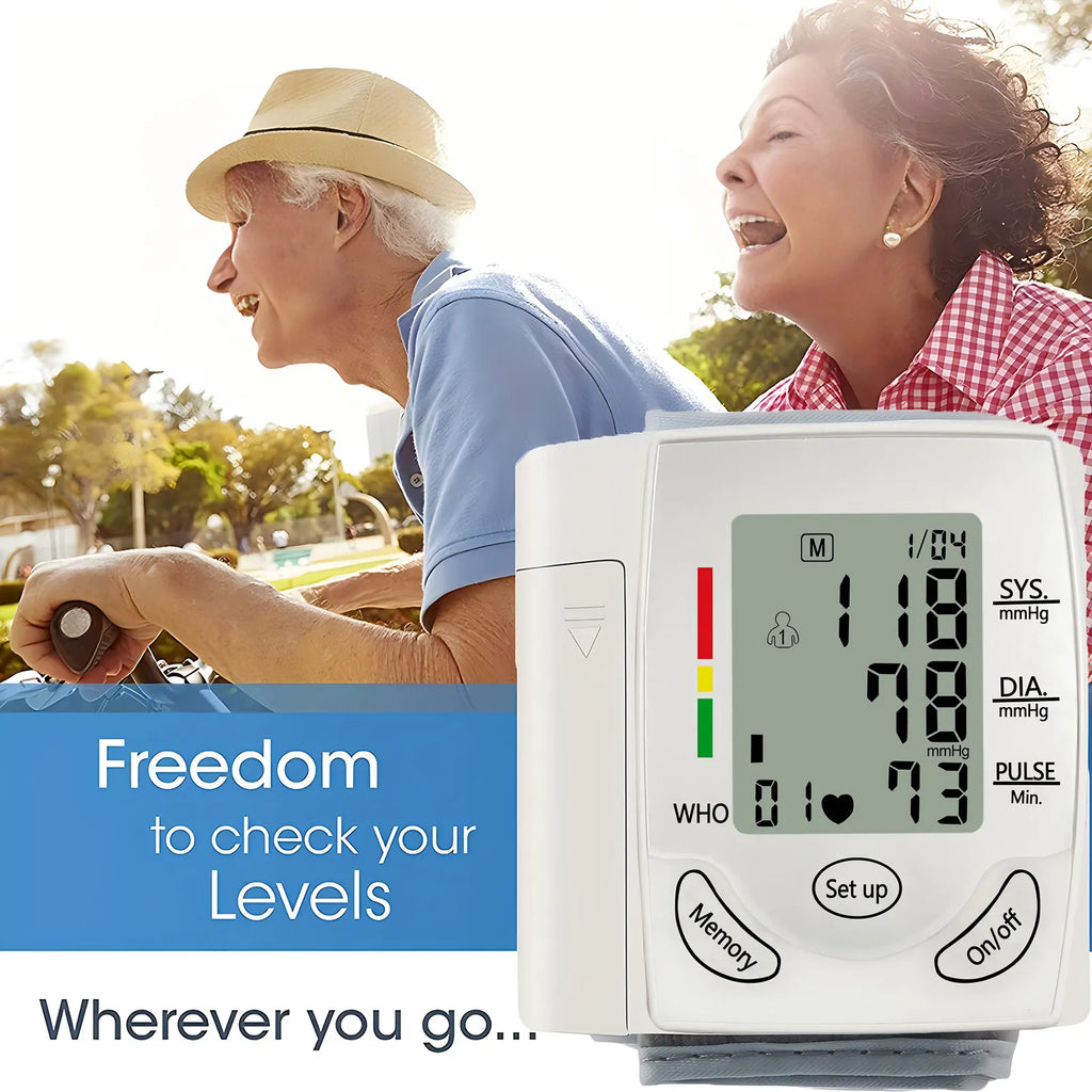 Fireurus Digital Wrist Blood Pressure Monitor – LED Display Wrist Health Monitor HIP
